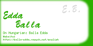 edda balla business card